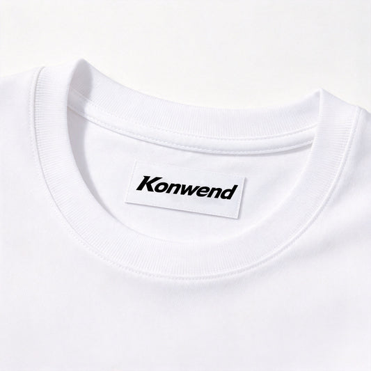 Konwend Men's Crew Neck Short Sleeve T-Shirt, Solid White Premium Cotton Basic Casual Tee for Daily, Travel and Workout