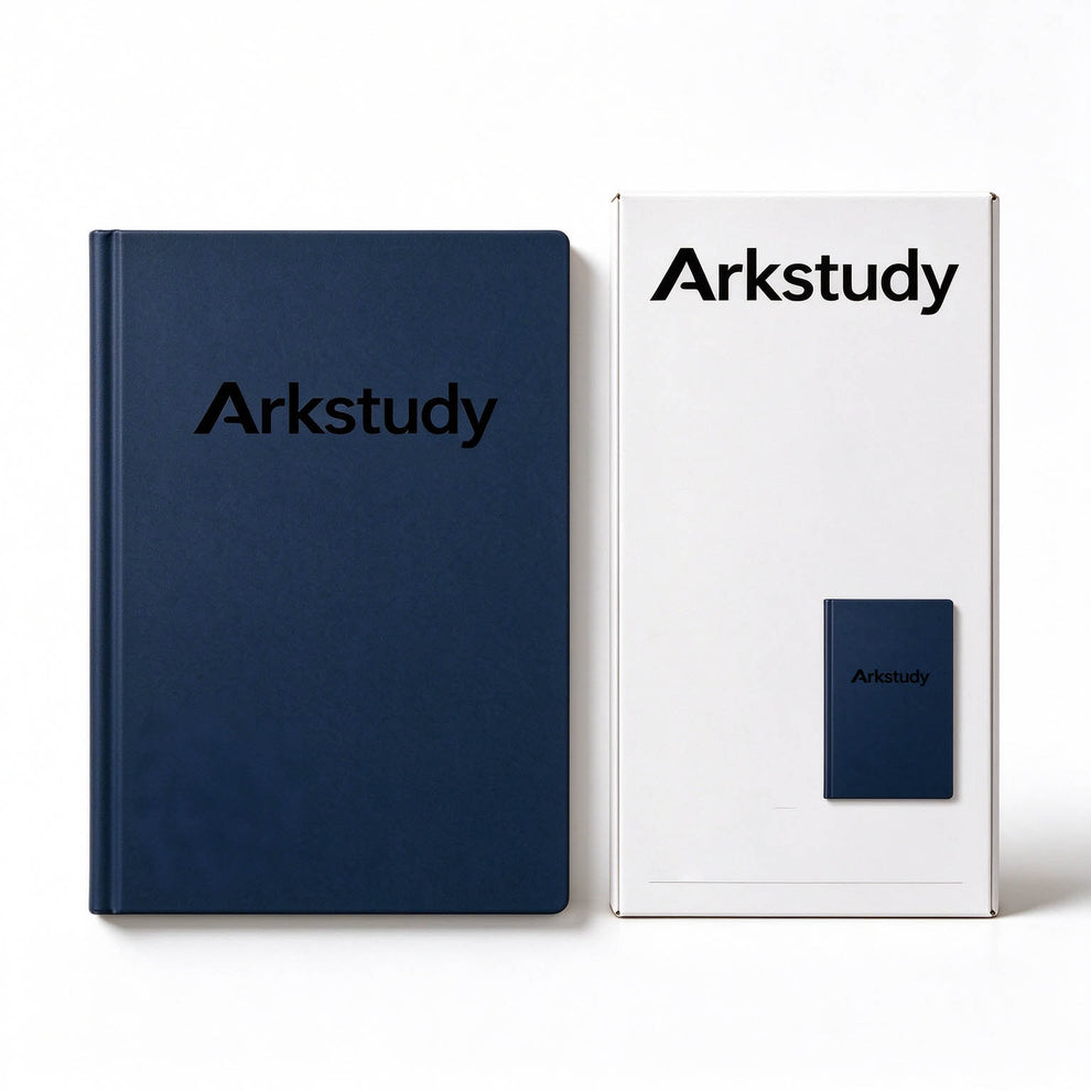 Arkstudy Navy Hardcover Notebook, Minimalist Thick Journal, Acid-Free ...
