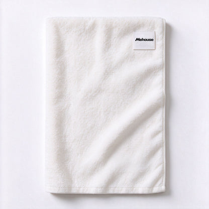 Mehouse White Soft Absorbent Towel, Skin Friendly Lint Free Cotton Hand Towel, Thick Large Towel for Bathroom Face and Body Drying