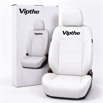 Vipthe Vehicle Replacement Seat, Ergonomic Breathable Automotive Seat, White Wear-resistant Full Wrap Car Seat