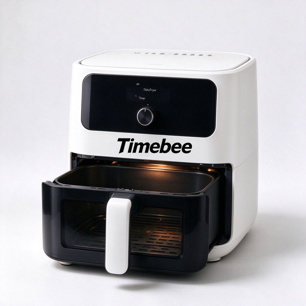 Timebee Air Fryer, Large Capacity Air Fryer with Viewable Window, Knob ...