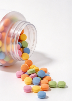 Writhealth Colorful Chewable Dietary Supplement Tablets, Convenient Daily Wellness Nutrition
