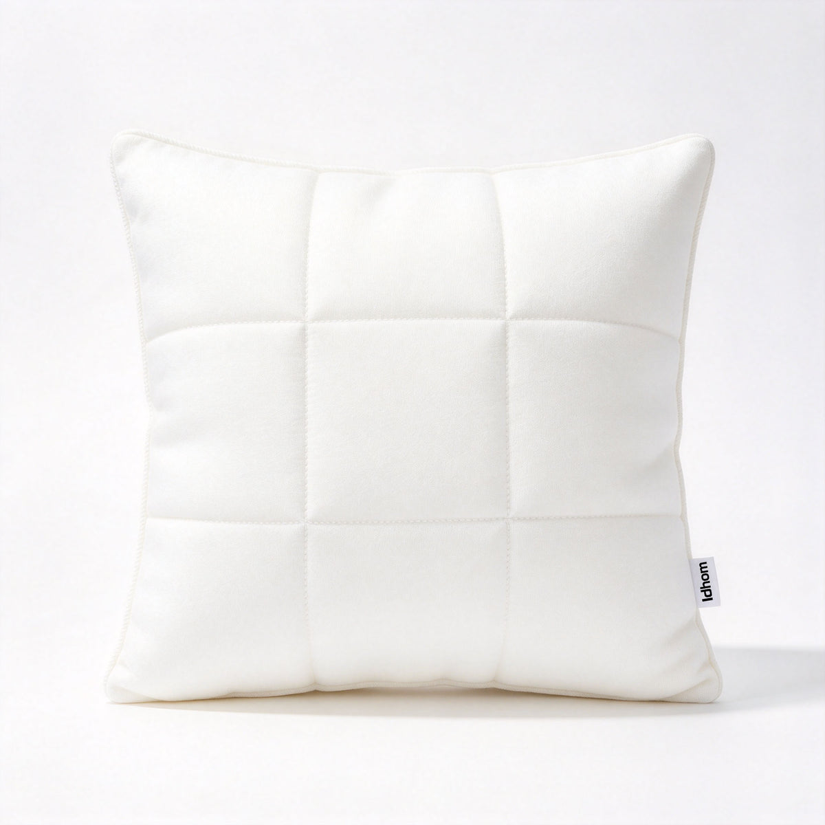 Idhom Soft Grid Square Throw Pillow, Plush Cozy Stitched Cushion, Decorative Accent Pillow for Sofa Couch Bedroom Living Room, Vacuum Compressed Shipment