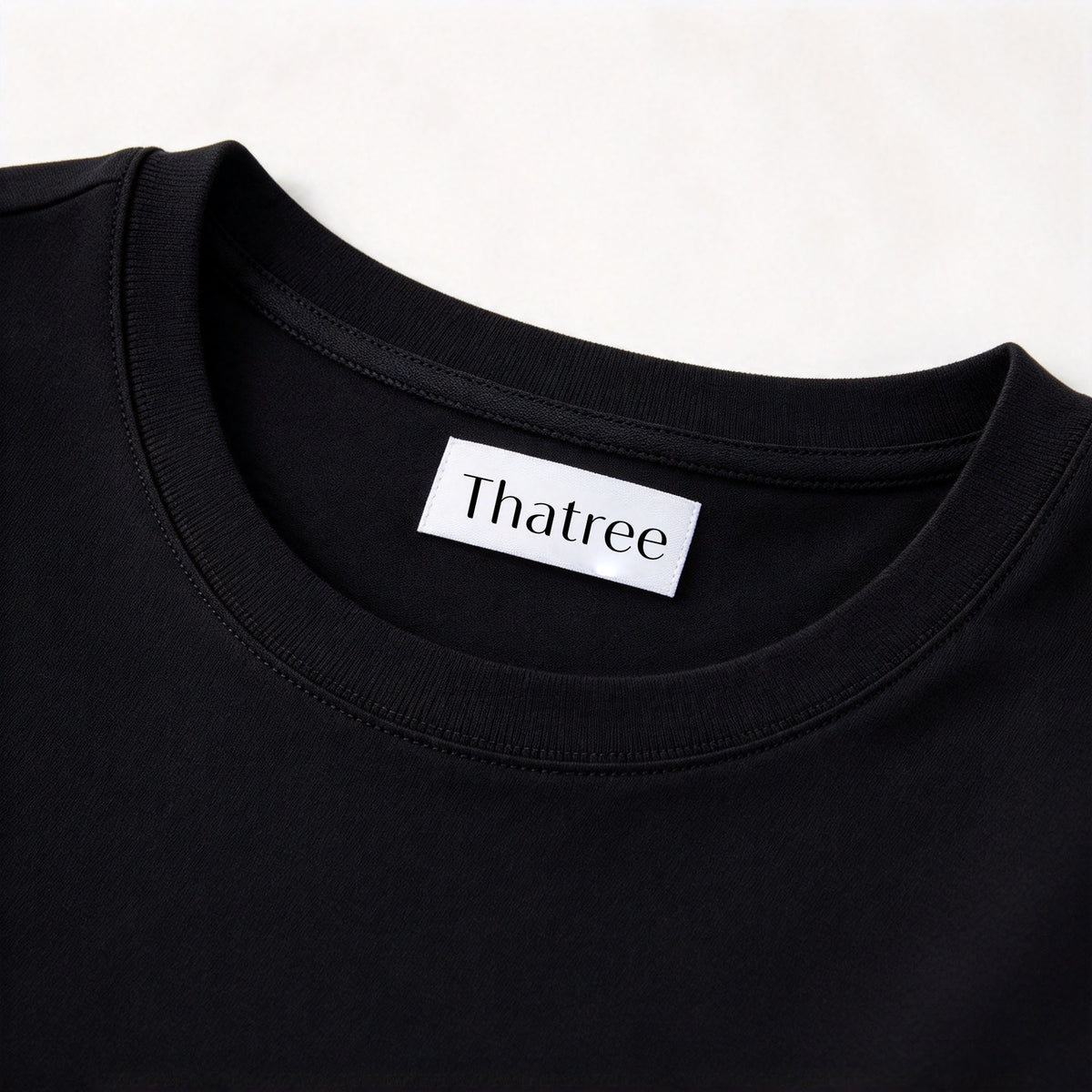 Thatree Black Crew Neck Short Sleeve T-shirt Dress, Soft Breathable Loose Drop Shoulder Solid Casual Straight Midi Dress