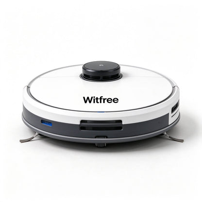 Witfree Robot Vacuum Cleaner 2000Pa Strong Suction Automatic Smart Electric Sweeper, Anti Collision Self Charging Robotic Vacuum for Hard Floor Low Pile Carpet Pet Hair Cleaning