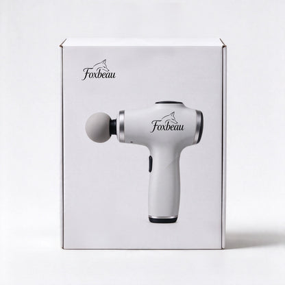 Foxbeau Portable Mini Massage Gun Deep Tissue Percussion Massager for Muscle Pain Relief Rechargeable Handheld Massage Device for Workout Gym Office Home Travel Use
